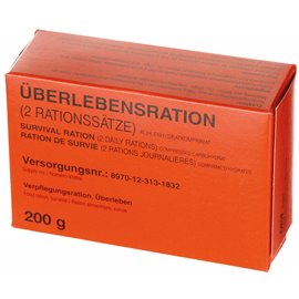 Überlebensration, 1 Pack 200 g, (4 Riegel), Notration-Verpflegung