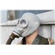 orig. Armee Schutzmaske ABC mit Schlauch, Filter, Ersatzgläser, Schutzumhang und Tasche neuwertig