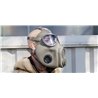 orig. Armee Schutzmaske ABC Mod. M10 mit Backenfilter, Ersatz-Filter, Ersatzgläser, Ventile und Tasche