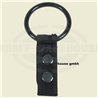 Taschenlampenhalter mit Ringund Nylonclip, schwarz