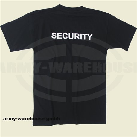 T-Shirt, schwarz,Security, bedruckt