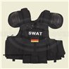 Weste, \"Combat\", div. Taschen,schwarz, größenverstellbar, QR