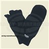 Strick-Handschuhe,ohne Finger,zugl. Fausthandschuh, schwarz