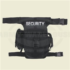 Hip Bag, \"SECURITY\", schwarz,Bein- und Gürtelbefestigung