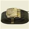 Bundesheer Hosengürtel oliv, Schnalle gold, neu