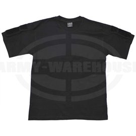 US T-Shirt, halbarm, schwarz, mit Ärmeltaschen