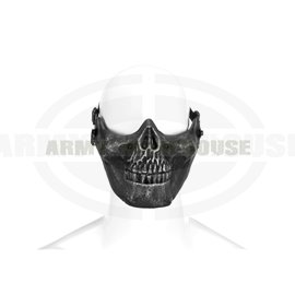 Skull Half Face Mask Metallic