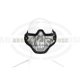 Steel Half Face Mask Death Head - schwarz (black)