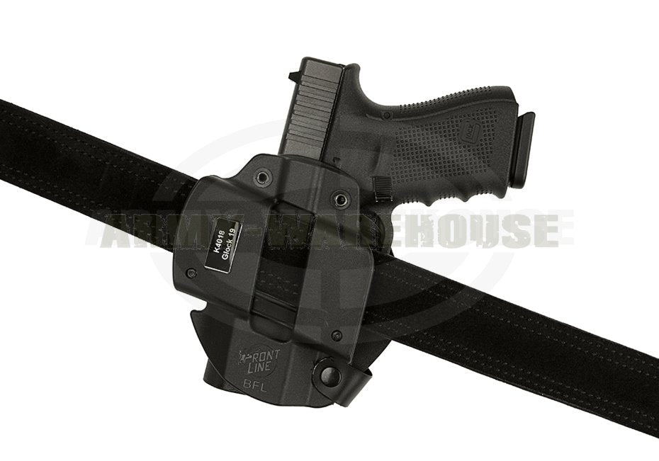 Open Top Kydex Holster für Glock 19 BFL - schwarz (black)