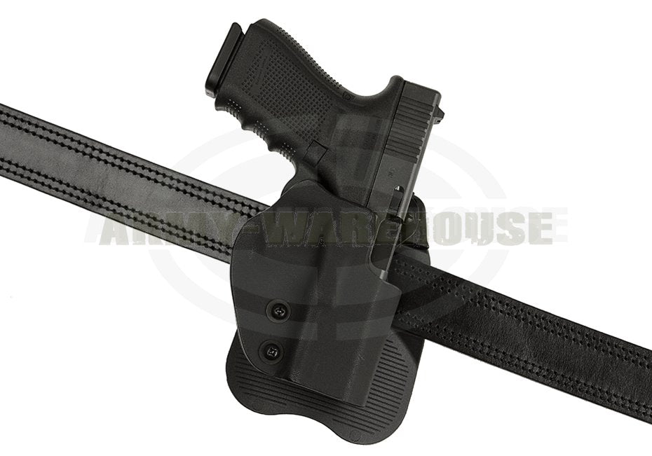 Open Top Kydex Holster für Glock 19 Paddle - schwarz (black)