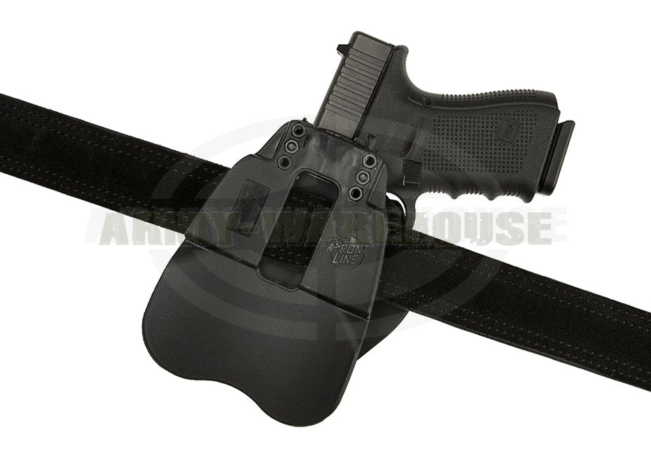 Open Top Kydex Holster für Glock 19 Paddle - schwarz (black)