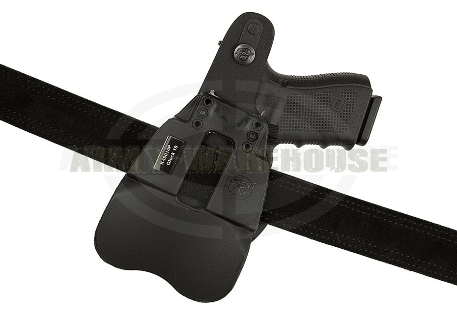 Thumb-Break Kydex Holster für Glock 19 Paddle - schwarz (black)