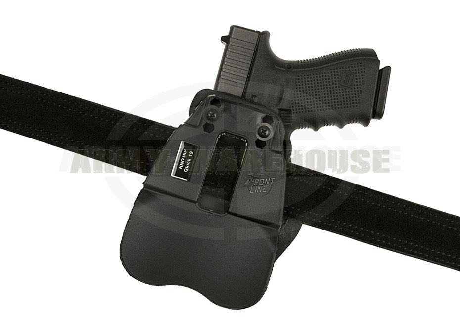 KNG Open Top Holster für Glock 19 Paddle - schwarz (black)
