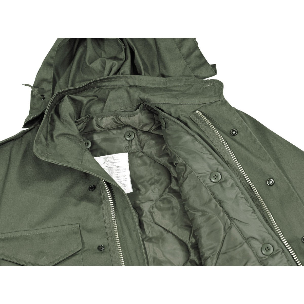 US Feldjacke M65, oliv, m. auskn. Steppfutter, Mod.
