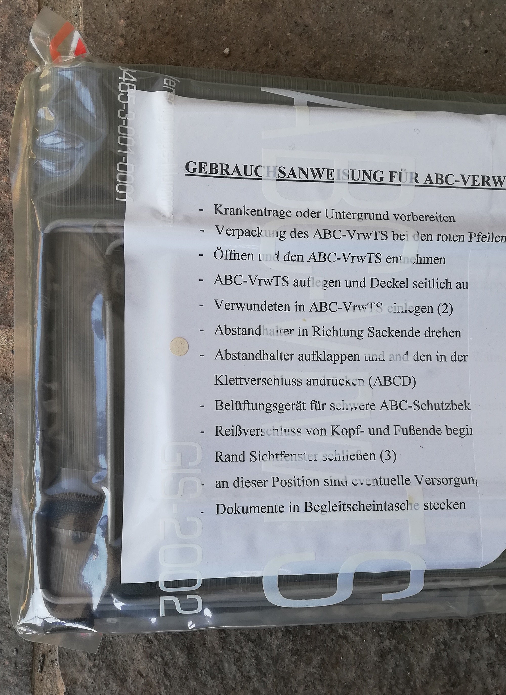 Bundesheer ABC Verwundetentragesack (VrwTS) Schutzausrüstung