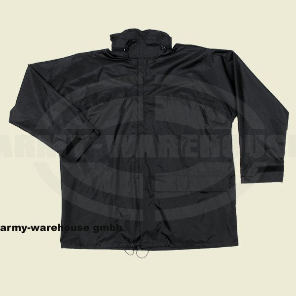 Regenjacke, Polyester mit PVC,schwarz