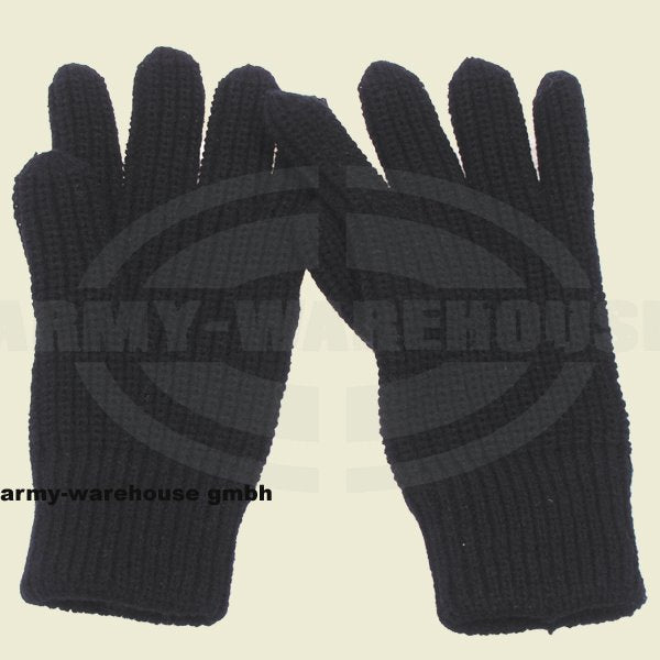 Strick-Fingerhandschuhe,schwarz