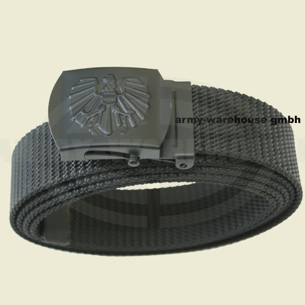 Bundesheer Hosengürtel schwarz, Schnalle schwarz, neu