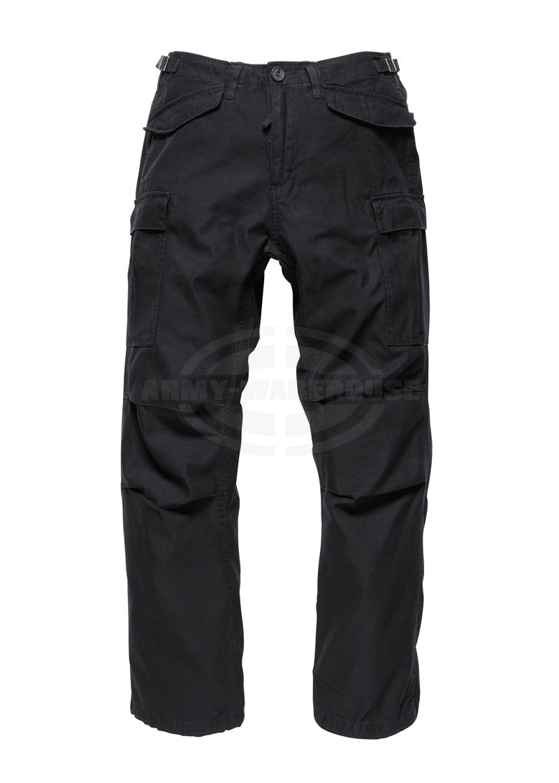 Vintage Industries - m65 heavy satin pant, schwarz