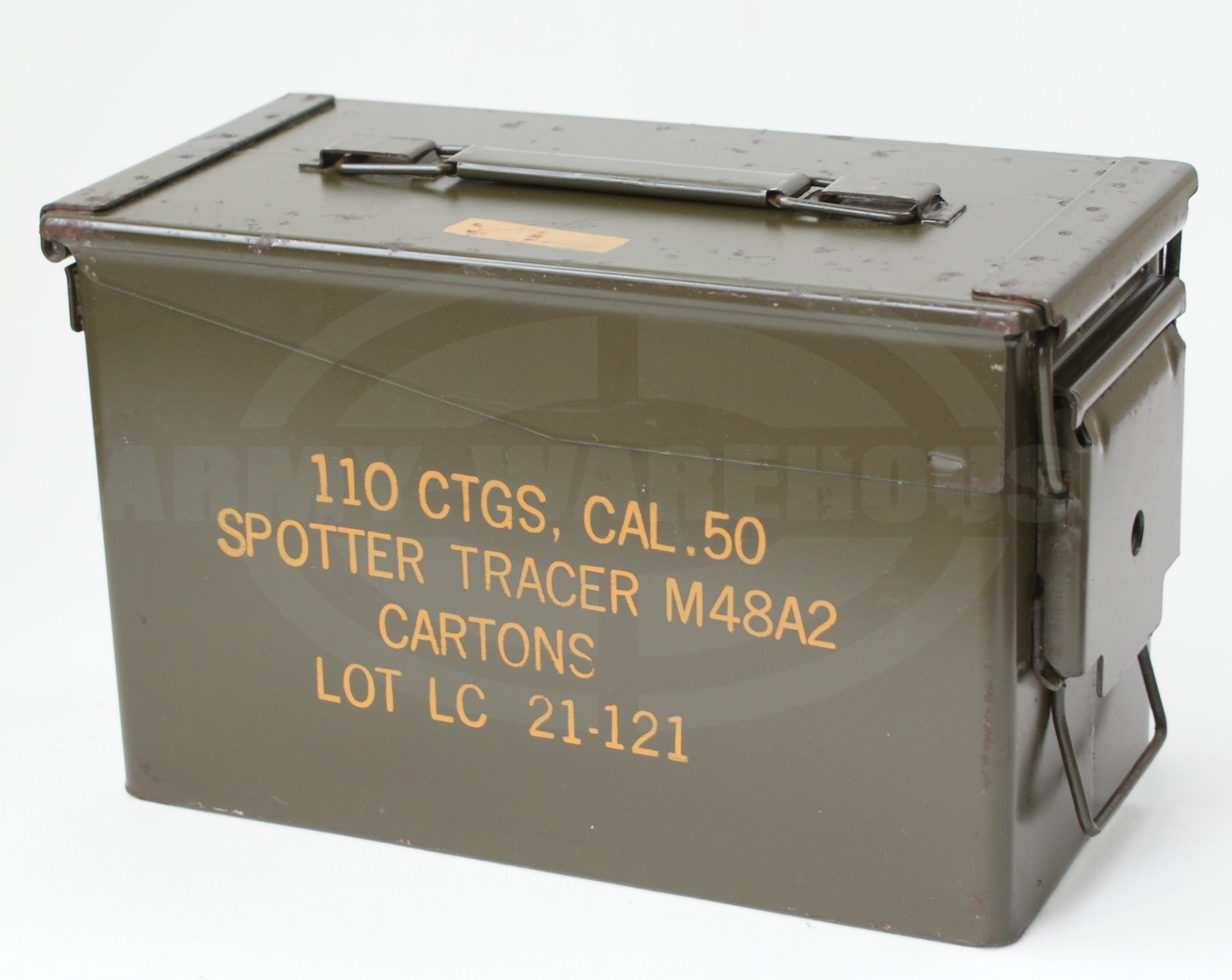 orig. US Munitionsbox für CAL .50, 110 CTGS, Ammunition Box Spotter Tracer M48A2