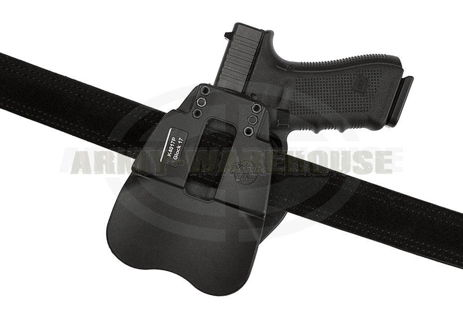 Open Top Kydex Holster für Glock 17 Paddle - schwarz (black)