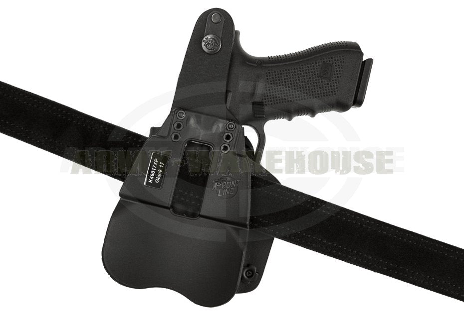 Thumb-Break Kydex Holster für Glock 17 M3 / M6 Paddle - schwarz (black)