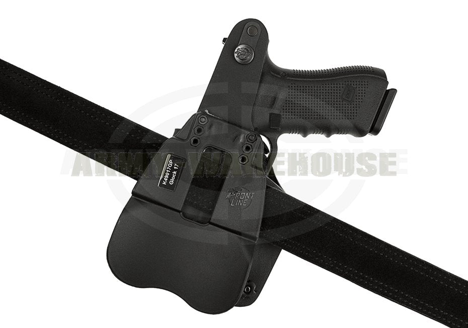 Thumb-Break Kydex Holster für Glock 17 GTL Paddle - schwarz (black)