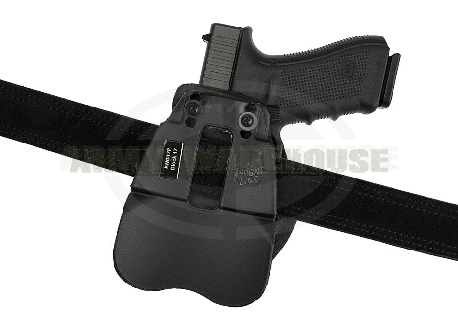 KNG Open Top Holster für Glock 17 Paddle - schwarz (black)