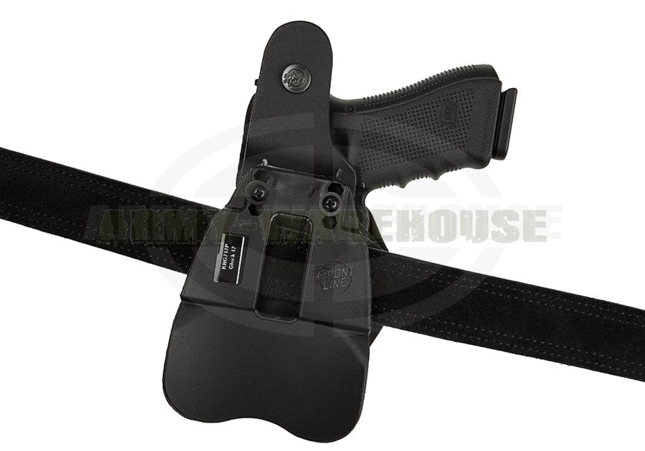 KNG Thumb-Spring Holster für Glock 17 Paddle - schwarz (black)
