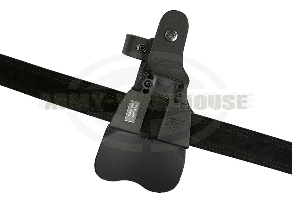 KNG Thumb-Spring Holster für Glock 19 Paddle - schwarz (black)