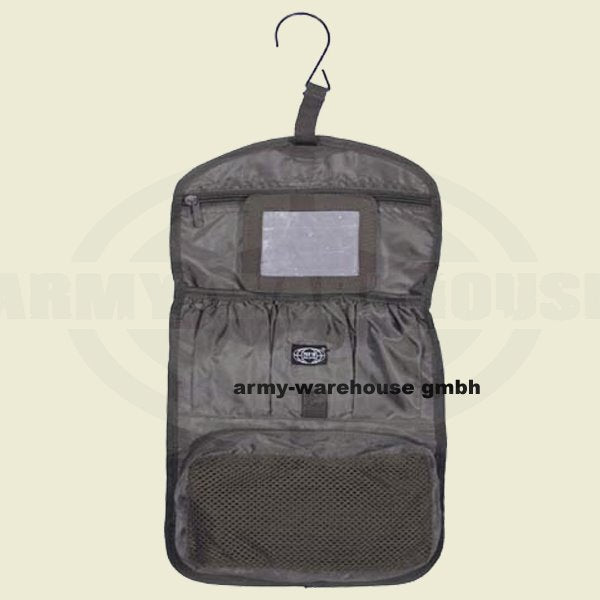 Waschzeugtasche, oliv, div. Taschen, rollbar