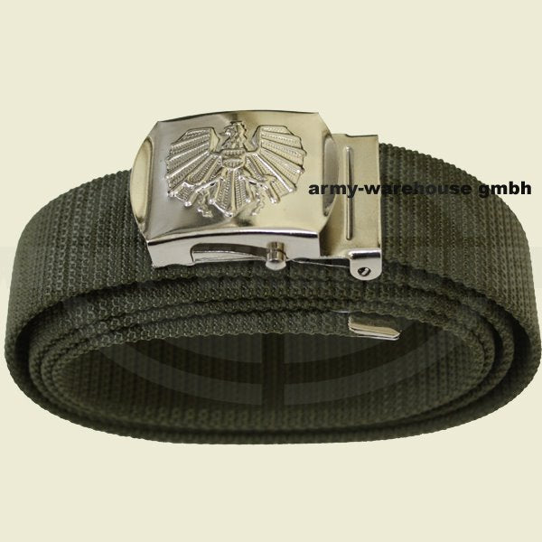 Bundesheer Hosengürtel oliv, Schnalle silber, neu