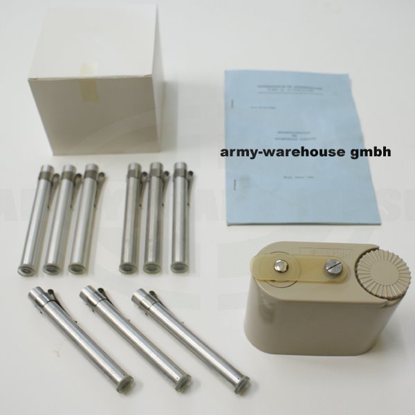 Bundesheer Dosimeter NORMA, Roentgen Strahlenmessgerät Satz, K.