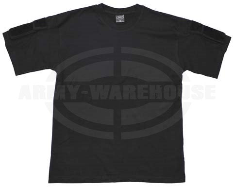 US T-Shirt, halbarm, schwarz, mit Ärmeltaschen